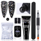 LILYCUTE 15ml Extension Gel Nail Polish Set Quick Nail Prolong With Extend Mold Nail Tips Acrylic Solution Manicure Tools Kit