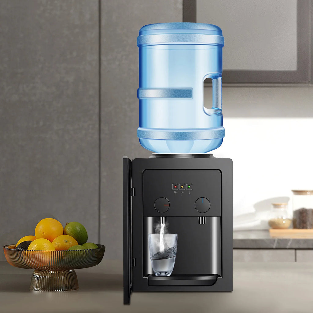 550W Desktop Water Dispenser Stainless Steel Liner PP Material 270x235x370mm 3kg Fast Heating & Cooling Dual-Use Water Dispenser