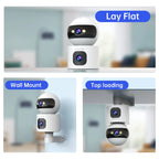 Lenovo 8MP HD IP Camera Dual Lens Baby Monitor 5X Zoom Color Night Vision Human Automatic Tracking Video Smart Home Camera