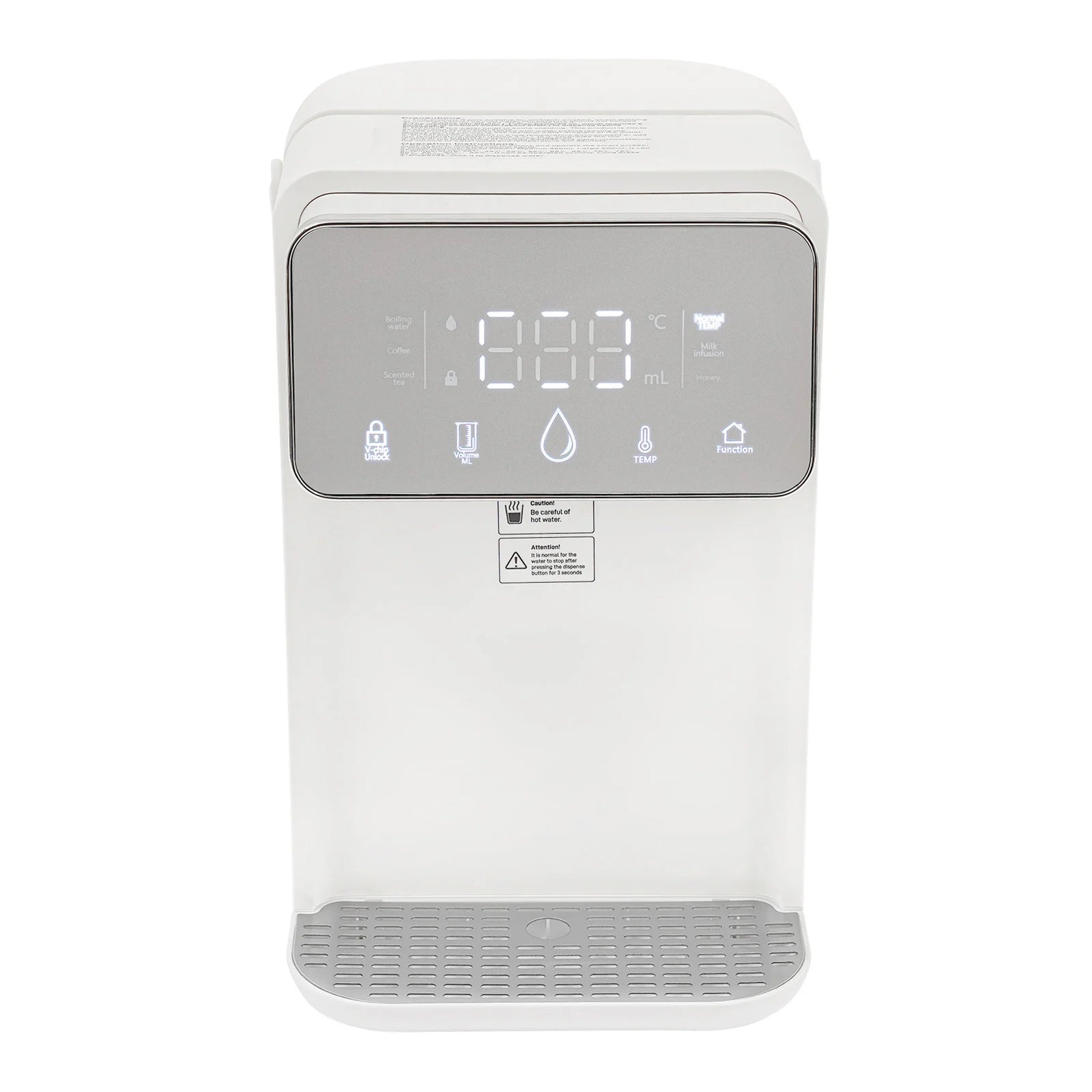 2000W Hot Water Instant Dispenser with Digital Screen, 0.77Gal Water Tank Temperature(77–210.2°F) Water Volume(5.28–17.6fl oz)
