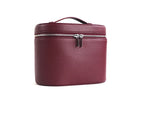 Large-capacity PU leather cosmetic box with internal storage box, customizable names and letters, travel portable cosmetic bag