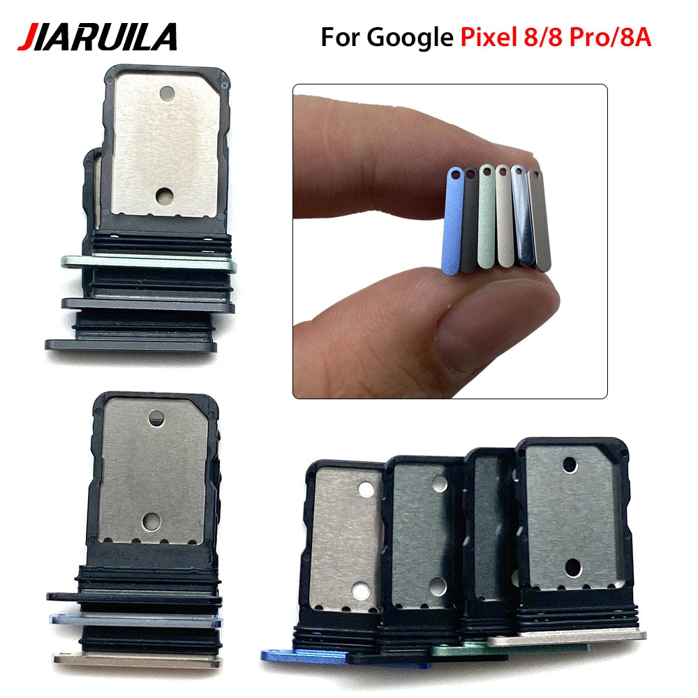 SIM Card Tray Holder For Google Pixel 8 8A 8 Pro Sim Single Card Tray Holder Adapter Chip Drawer Socket Accessories Parts
