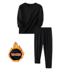 2piece Set Of Children's Autumn And Winter Round Neck Warm Casual Suit For Boys And Girls Comfortable Sports Home Base Shirt Set