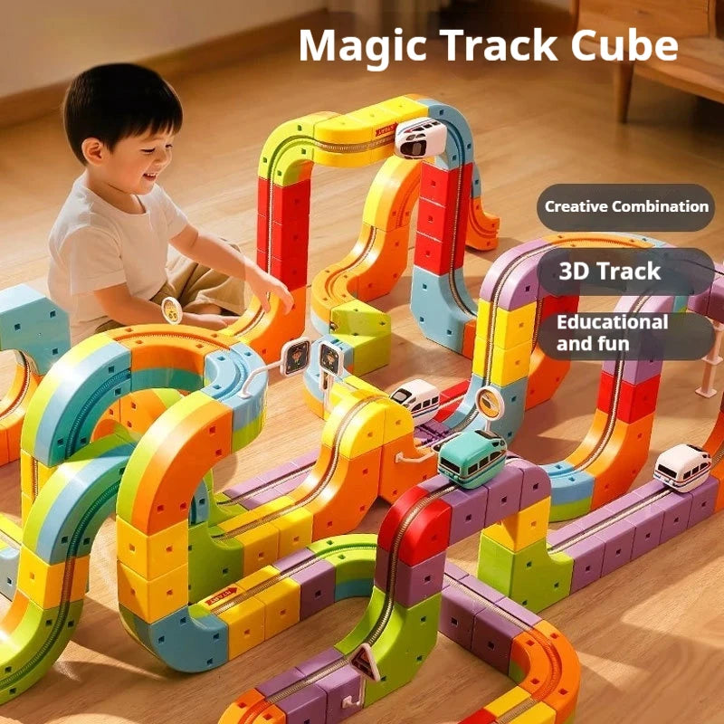Electric Magnetic Levitation Train Set for Kids - Anti-Gravity DIY Assembly Magnetic Assembly Track Educational Toy for Boys Main image