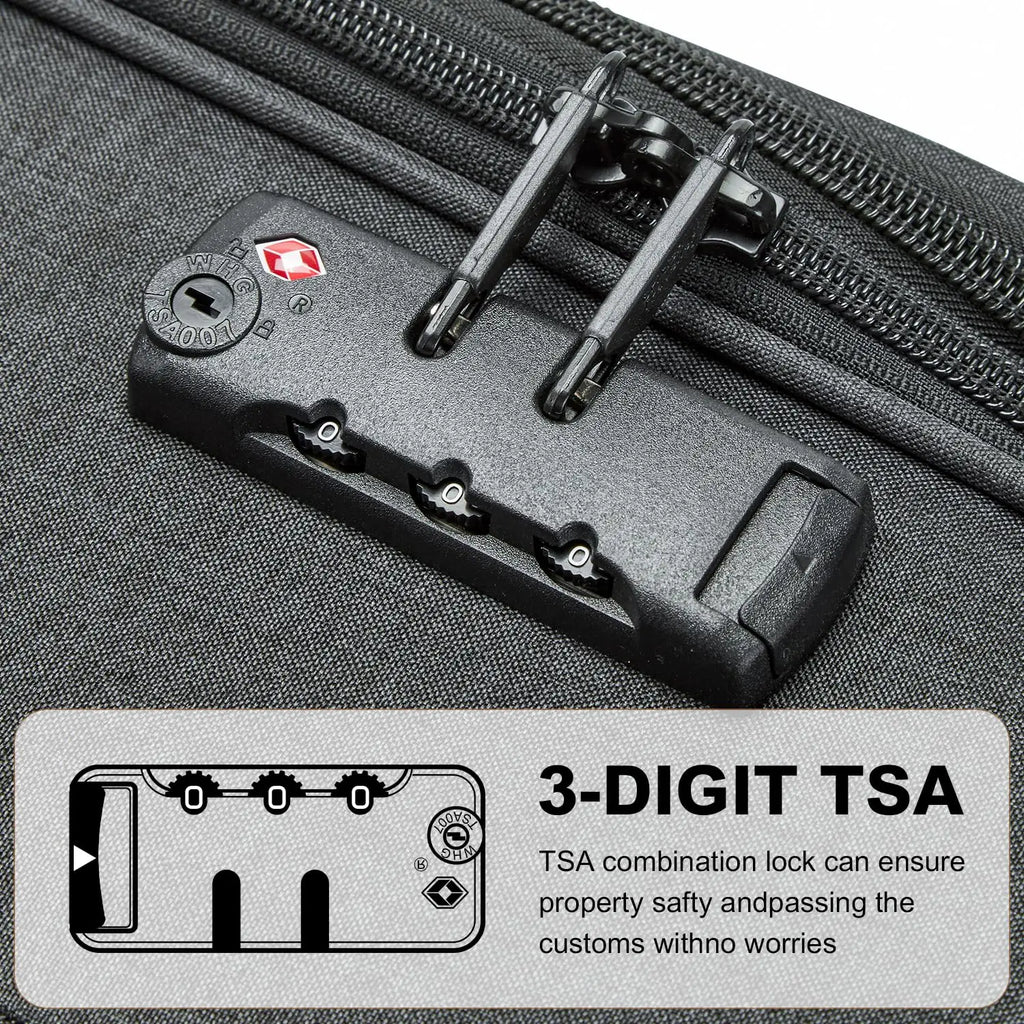 British Traveller Cargo Case 53.5x40x21cm Lightweight hand luggage 4 Rolls TSA Lock Soft Luggage fabric