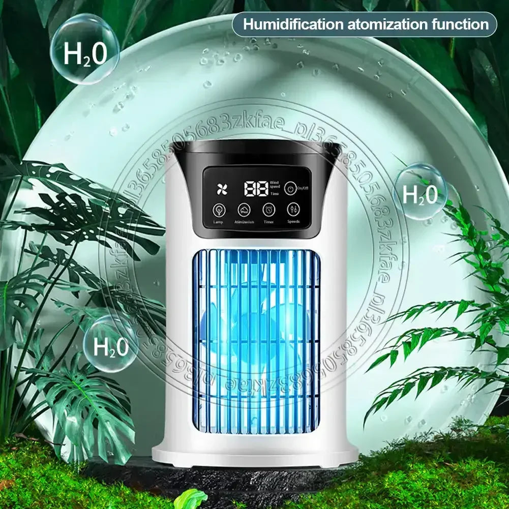 Multifunctional Evaporative Cooling Fan Portable Cold Air Conditioner Small Air Cooler Natural Air-cooled Fan for Desk