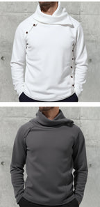 2026 New Men's White Turtleneck Sweater, British-style Black Pullover, Asian Sizes M-4XL. Gray Sweaters