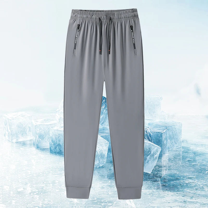 Men's Fitness Pants Zippered Pockets Stretch Sports Pants Running Daily Wear Casual Pants Jogger Man Football Fishing Gift Gym