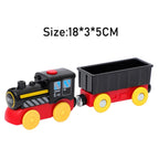 RC Electric Train Set Locomotive Magnetic Train Diecast Slot Toy Fit for Brand Wooden Railway Tracks Toys for Children Gifts