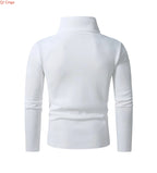 2026 New Men's White Turtleneck Sweater, British-style Black Pullover, Asian Sizes M-4XL. Gray Sweaters