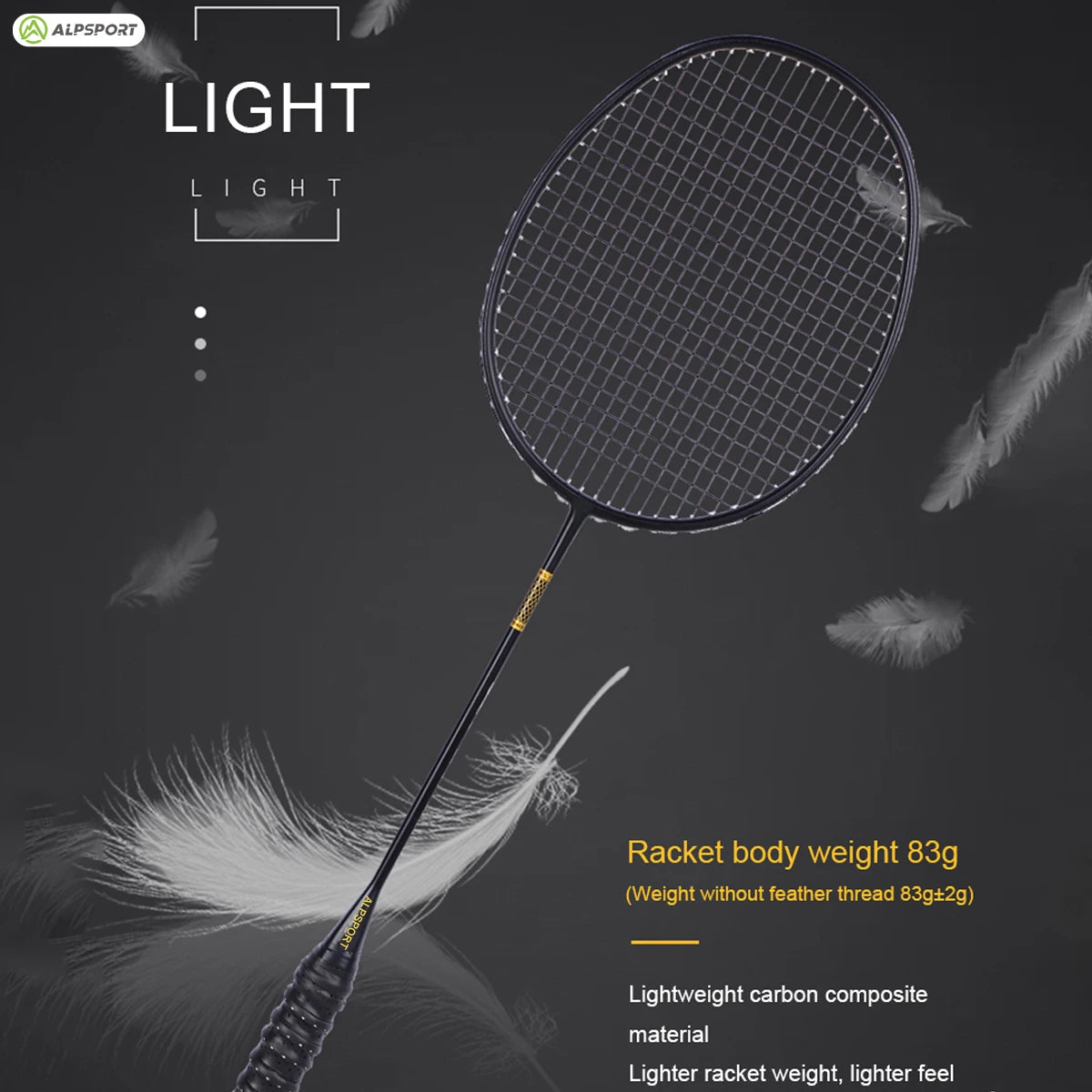 ALP ZJ2.0 Pro 4U 85g 100% Carbon Fiber + Titanium Alloy Badminton Racket Ultra-light Sports Equipment Racket Badminton Training Secondary image