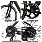 YANGOR 250W Electric Bike, 28" Ultra-Light Frame, Long Range, city & Road Bicycle, Suitable for Both Men and Women E-bike CE EU