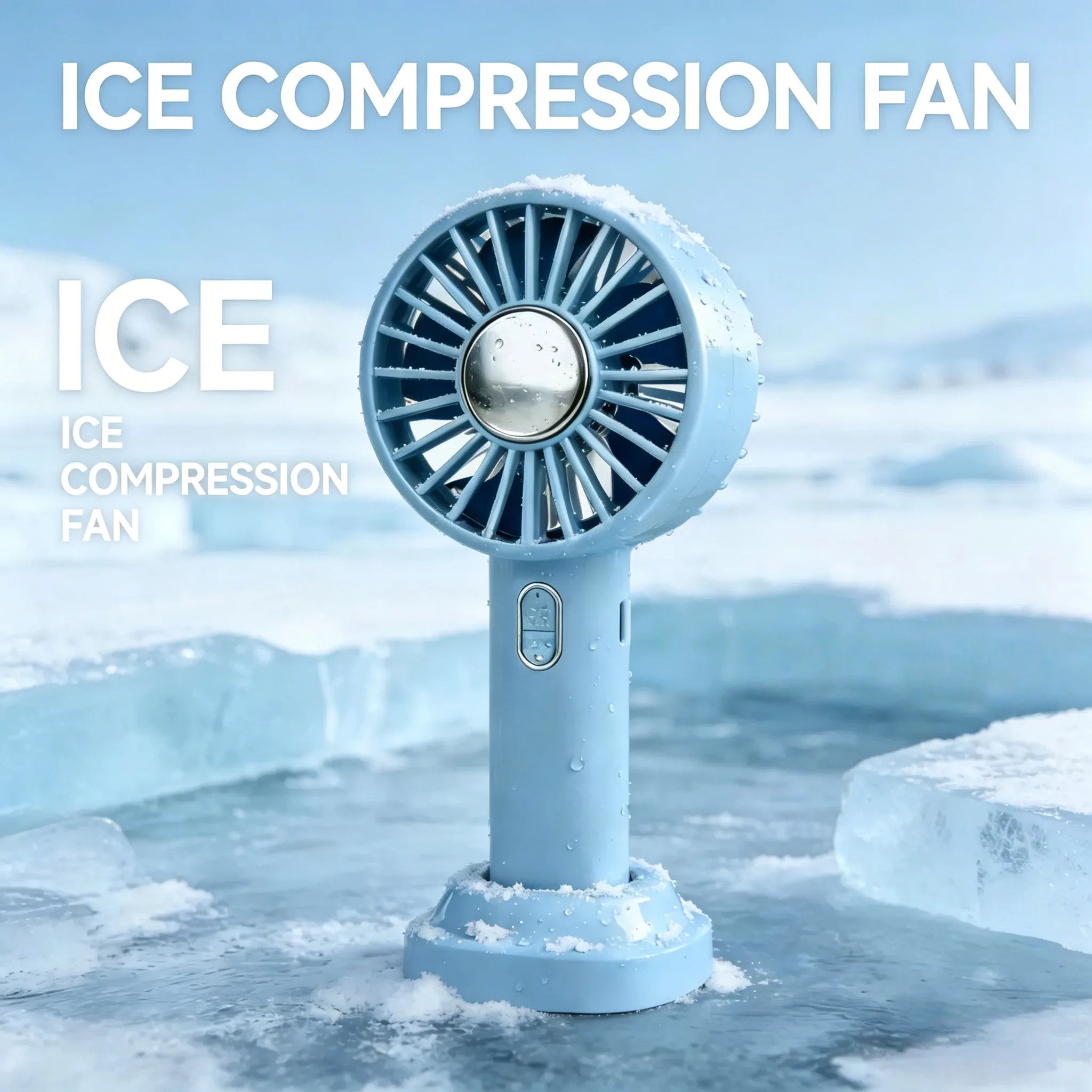 Mini Cooling Fan 3 Speed Portable Summer Refreshing Breeze Ice Pack 1800mAh Rechargeable Personal Air Conditioner Main image