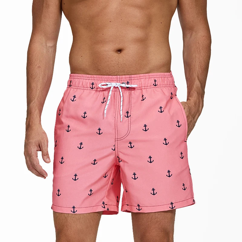 DATIFER Men's Sports Short Beachwear New Style Polyester Printing Fitness Beach Pants Surfing Swimming Trunks Bathing Swimwear