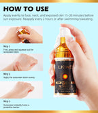 LKIAE Sunscreen, Broad Spectrum SPF 50, UVA/UVB, Lightweight & Non-Greasy, Sunblock, for Face, Body, Non-Comedogenic, 60ml