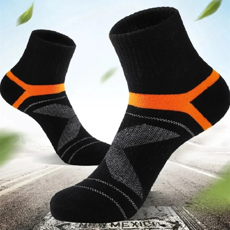 3 Pairs Men's Socks Hiking Black Sports Basketball Socks Casual Soft Running Summer Absorb Sweat Breathable Male Sokken Gifts Secondary image