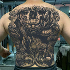 Magic Juice Ink Waterproof Tattoo Stickers Full Back Large Size Herbal Juice Temporary Tattoos Men Body Art Dragon Tiger