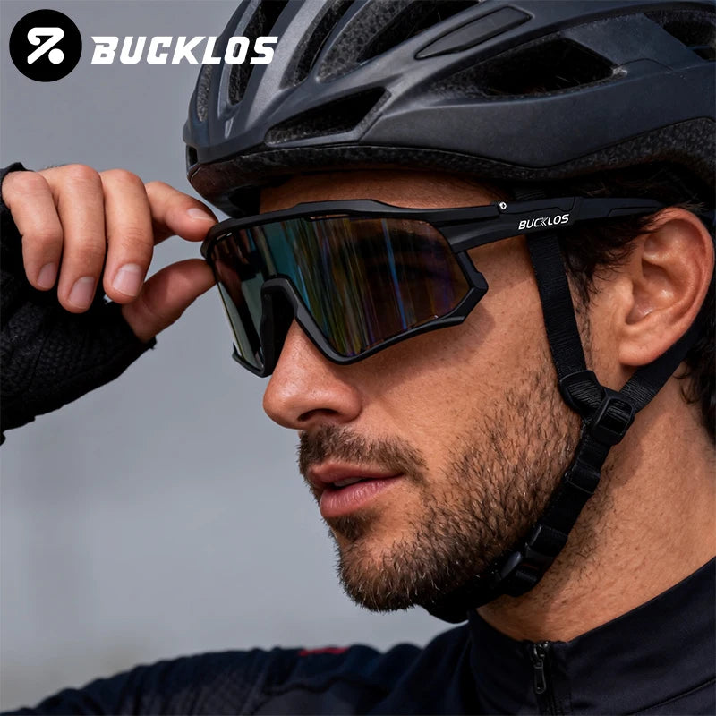 BUCKLOS Polarsized Cycling Glasses UV400 Road Mountain Bike Goggles TR-90 Frame Windproof Outdoor Sports Eyewear Cycling Parts Main image