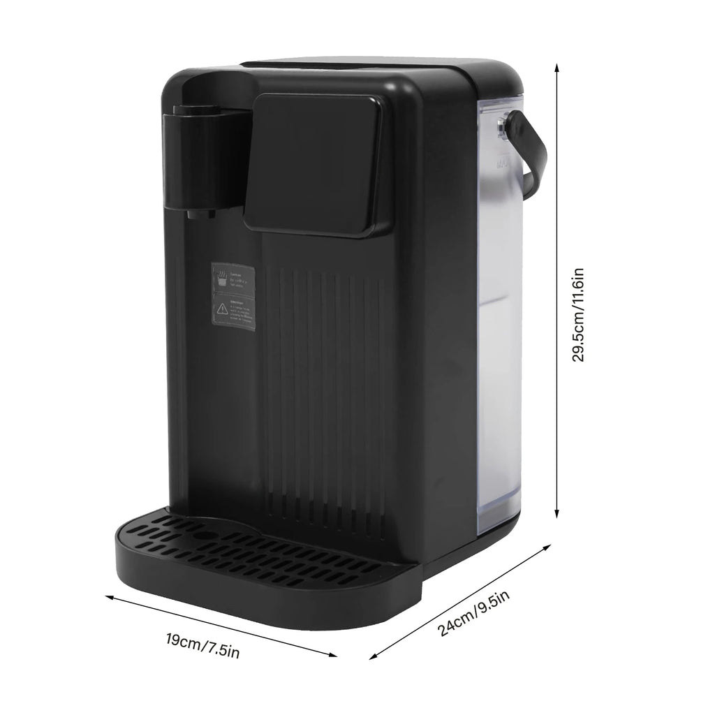 1700W 3L Instant Hot Water Dispenser 3s Heat LED Touch Screen Electric Kettle 25-99°C Temp Control EU Plug for Home Office Black