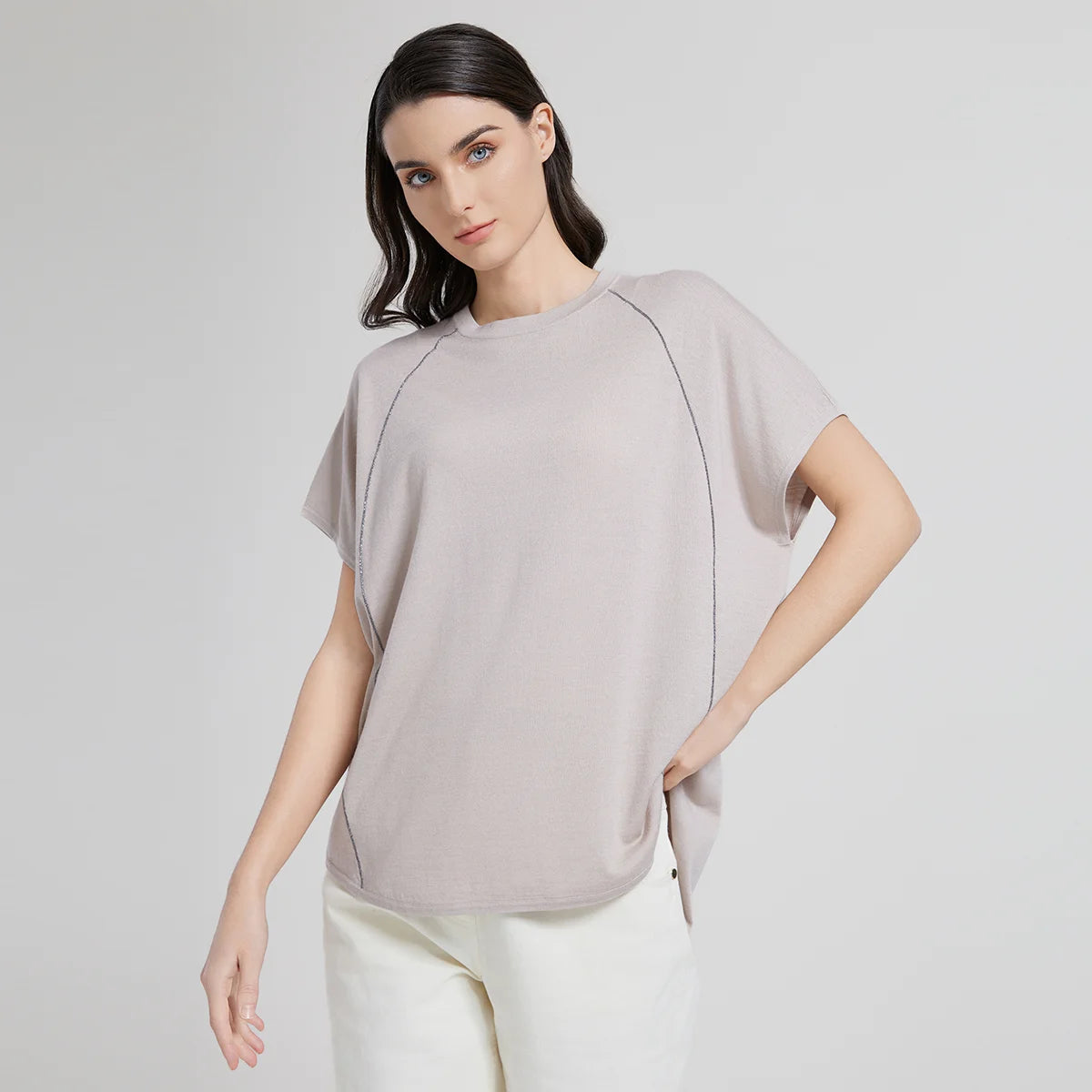 BC1071  Luxury Women's Clothing Merino Wool Silk Pullover Sweaters Woolen Ladies Clothes Womans Woolen loose Tops