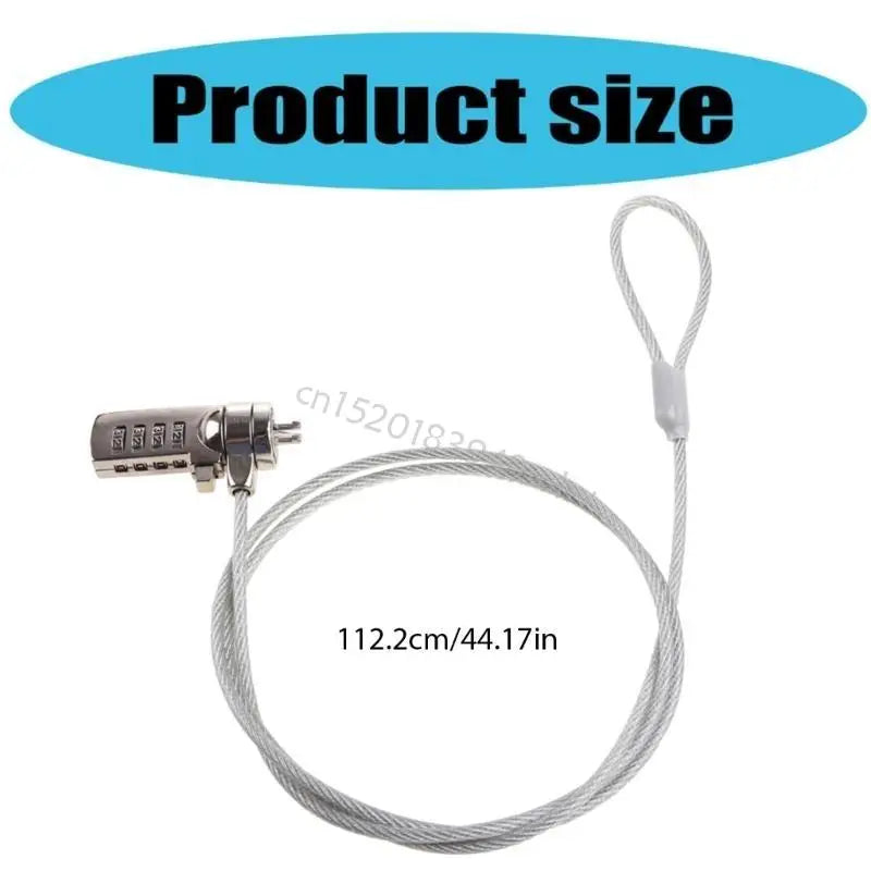 Laptop 4 Digit Combination Security Lock Cable Chain Anti-Theft Lock Replacement Q81E