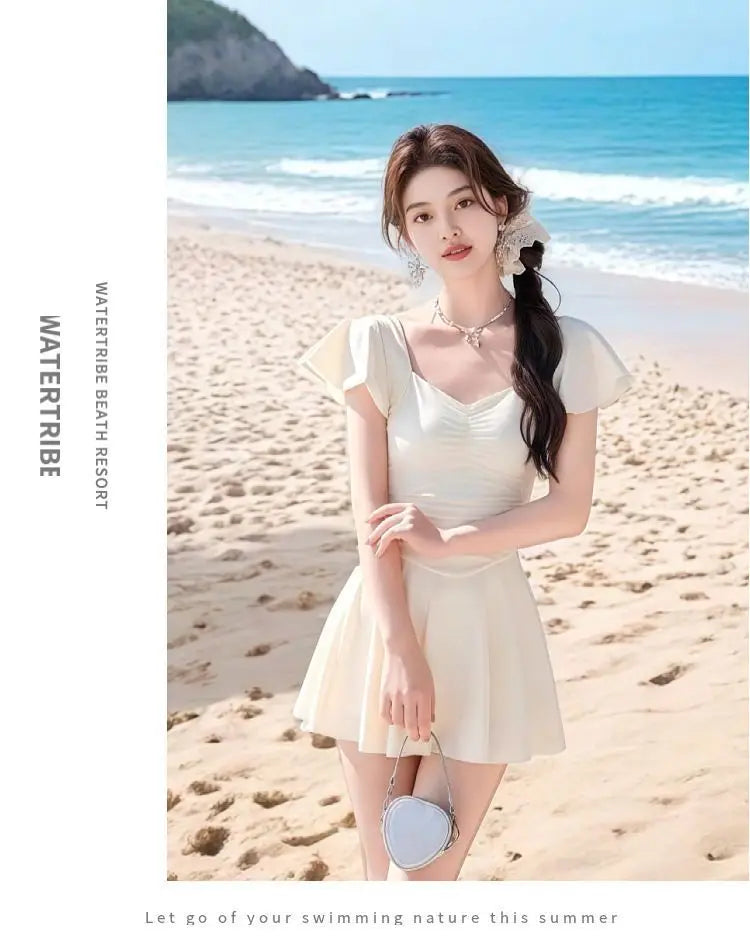Swimsuit Women's New Split Professional Student Hot Spring Conservative Swimwear