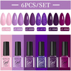LILYCUTE Nail Gel Polish Set Pink Green Spring DIY Nail Art Design Long Lasting Soak Off UV Gel Manicure Painting Gel Vernis Kit