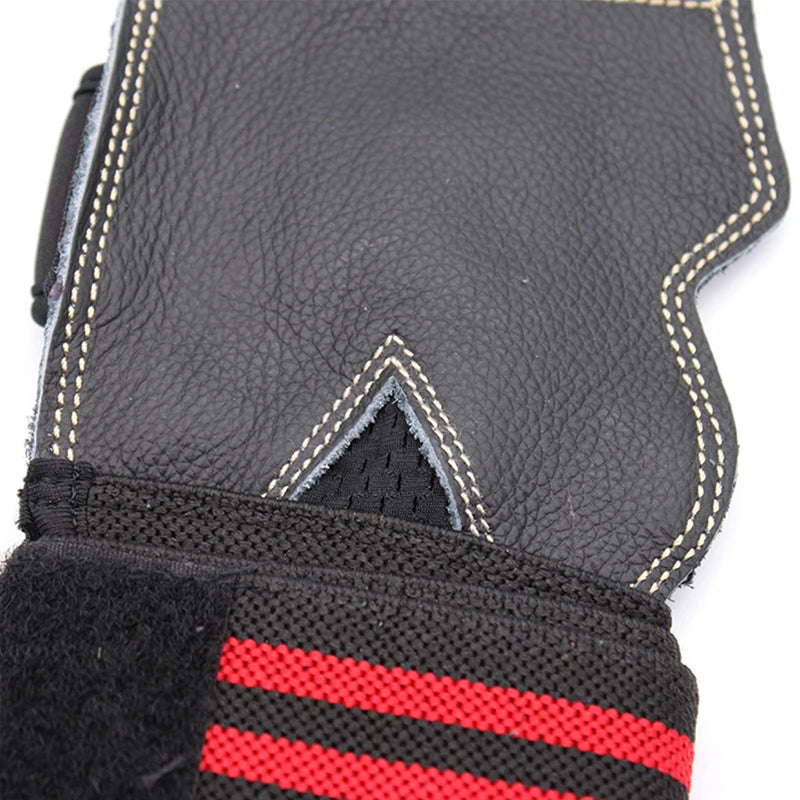 Cowhide Weight Lifting Gloves 3 colors Gym Anti-Skid Grips Pads Deadlift Belt Crossfit Workout Crossfit Palm Protection Fitness