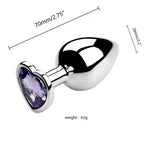 Metal Anal Plug for Women Men Couples Butt Plug Butt Toy Adult Game Masturbator Anal S/M/L Diamond Sex Toy for Adult Products