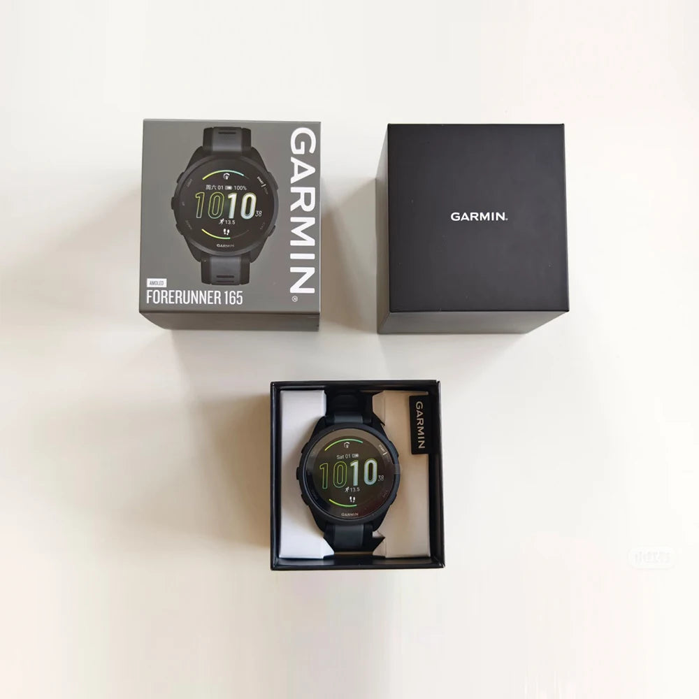 Garmin Forerunner 165 Smartwatch 1.2inches Colorful AMOLED Display GPS Metrics and Recovery Insights Monitoring Fitness Tracker