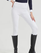 Spring and summer riding pants women's knitted high-stretch, slim-fitting silicone riding pants tight riding pants breathable we