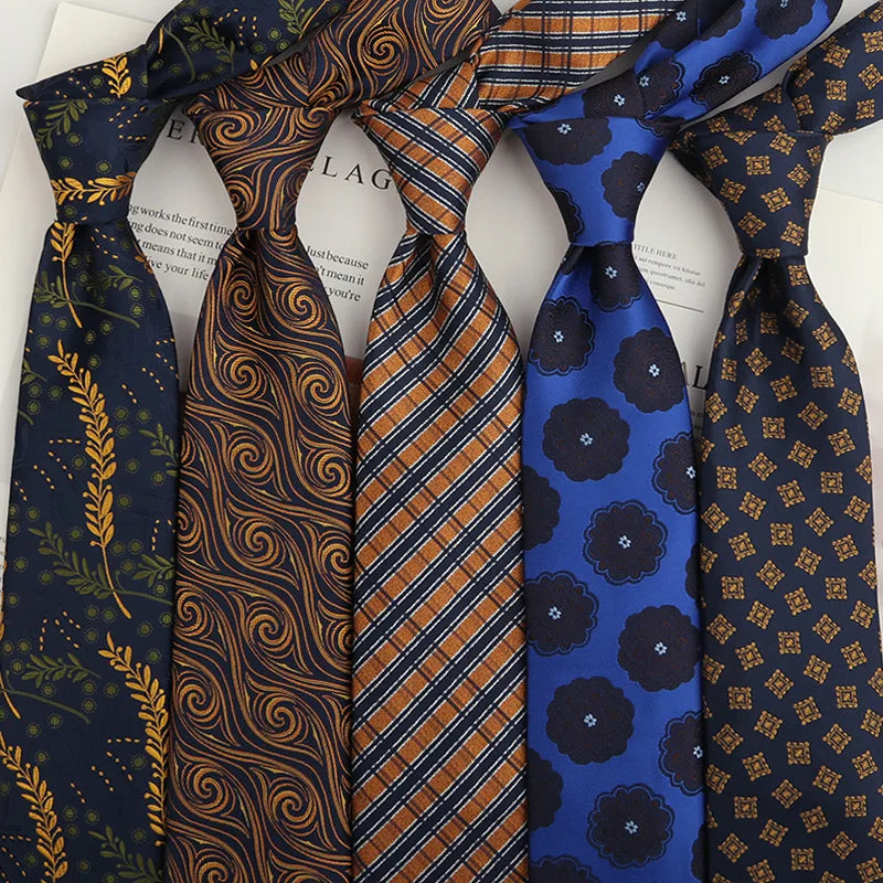 Trendy Handmade Polyester Silk Tie Men's Business Suit Accessory Floral Patterned Bow Tie for Wedding Prom Party Gift