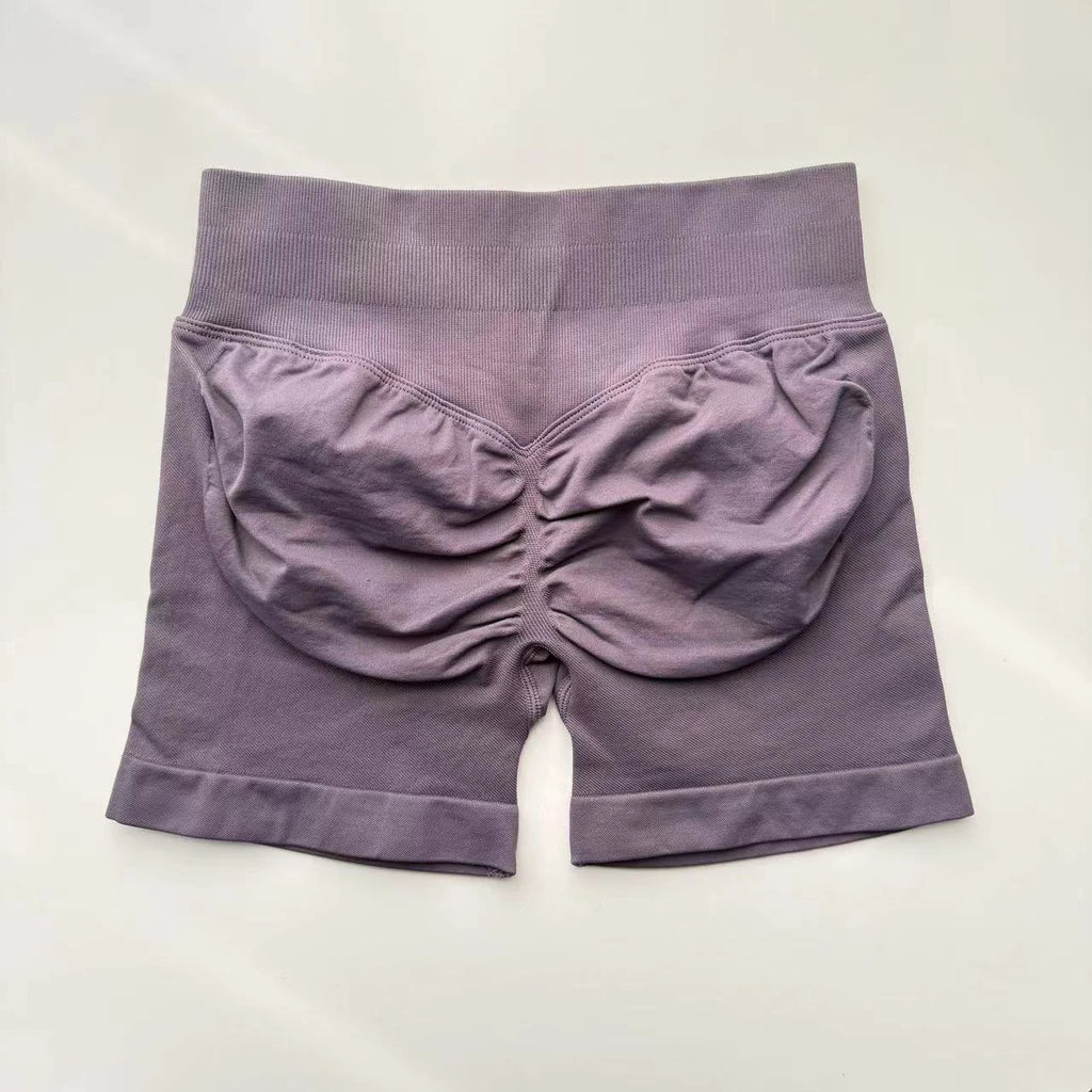 Impact Shorts 4.5" Seamless High Stretch Low Ribbed Band Subtle Glute Contour Shorts Fitness Workout Yoga Gym Shorts