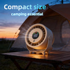 New Misting Fan Humidifying Rapid Cooling Hanging Hole Low Noise Digital Display Button Controlled Speed Fine Absorbable