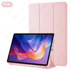 Silicone Case for Xiaomi Redmi Pad 2 11 Inch 2025, Ultra Thin Trifold Stand PU Leather Protective Cover, Auto Sleep / Wake