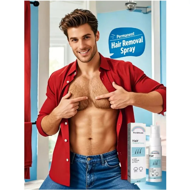 Permanent Hair Removal Spray Dissolves Hair Instantly Sprays On Effortlessly Gentle on Skin Pain-Free Long-Lasting Results