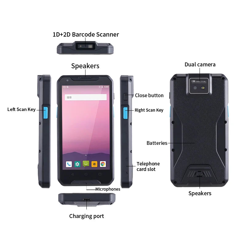 PDA927  Android 2D Qr Code Reader Handheld Terminal Pda Android Barcode Scanner With Nfc Rfid Reader Medical Device Pdas Secondary image