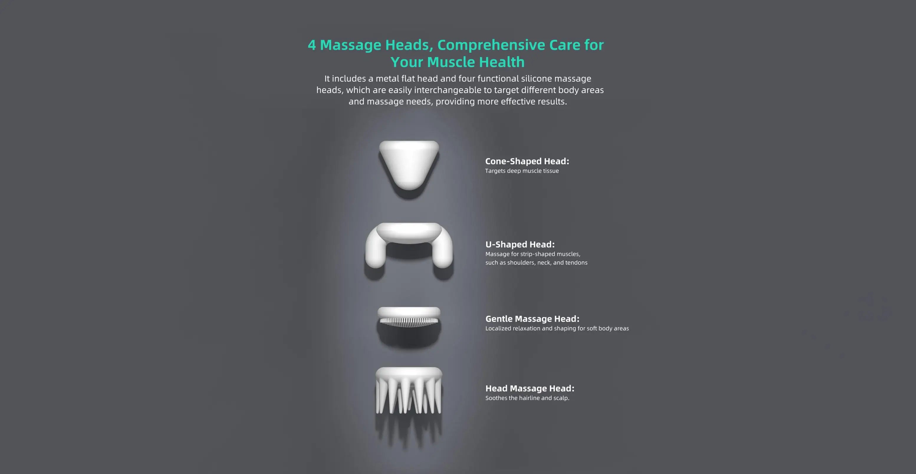 Kica Mini 3 Massage Gun, 3000RPM Stepless Speed, 7kgf Impact Force, 4 Heads, 255g Lightweight Sport Muscle Massager