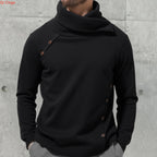 2026 New Men's White Turtleneck Sweater, British-style Black Pullover, Asian Sizes M-4XL. Gray Sweaters