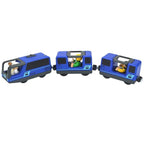 Wooden Locomotive Magnetic Electric Car Train Toys Fit Biro Wooden Diecast Slot Train Track Railway Educational Toys For Kids