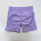 Impact Shorts 4.5" Seamless High Stretch Low Ribbed Band Subtle Glute Contour Shorts Fitness Workout Yoga Gym Shorts