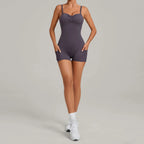 Women's Yoga Jumpsuits Sports Fitness One-piece Beauty Back Strap Pocket Hip-lifting Slim Fit Running Workout Training Bodysuits