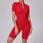 Women's Tracksuit Gym Workout Sports Clothes Outfit Zipper Jumpsuit Yoga Fitness Overalls Set Open Back Bodysuits Suit for Women