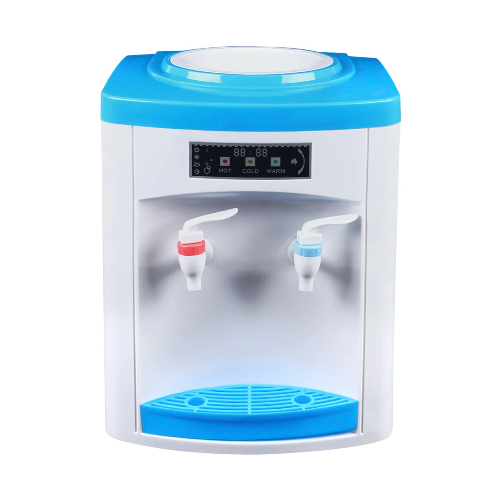 Compact Hot and Cold Water Dispenser, Energy-Saving Desktop Water Cooler Stainless Steel Mini Drinking Station for Office Home