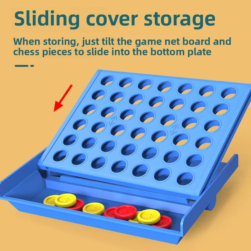 Classic Connect Four Board Game Four in a Row-2 Players Strategy Puzzle Toy for Family Game Kids Adults Durable Plastic Grid Set