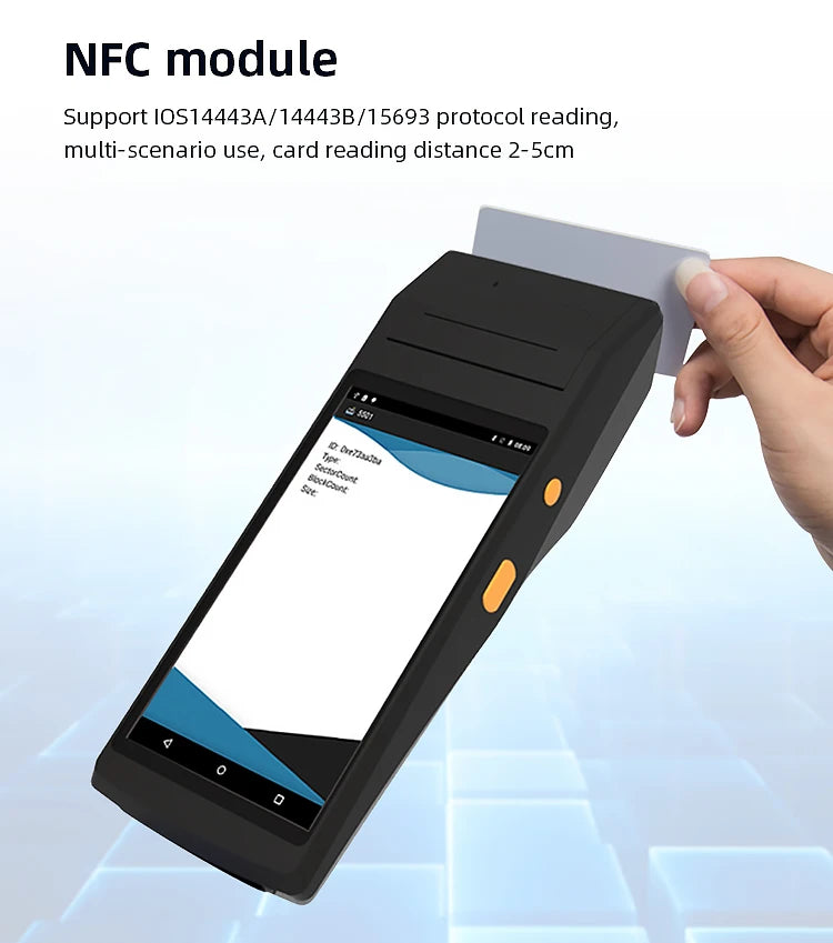 5.5 Inch Android 11 4+64G Rugged Mobile Computer PDAs for Parking Charging System Payment Terminal Handheld PDA