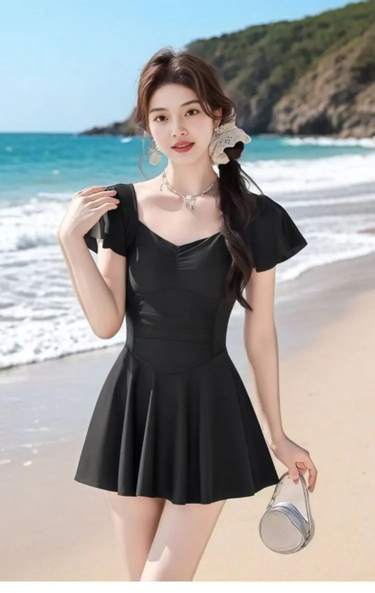 Swimsuit Women's New Split Professional Student Hot Spring Conservative Swimwear