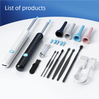 Wireless Ear Wax Removal with Camera Rechargeable Ear Cleaner 1080P Check Camera with Ear Spoon Set Canal Clean