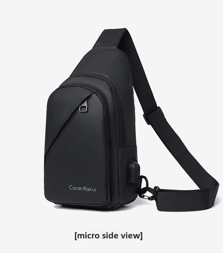 Men's Fashionable Casual Chest Bag Outdoor Cycling Waterproof Durable Sports Backpack Trendy Versatile Portable Crossbody Bag