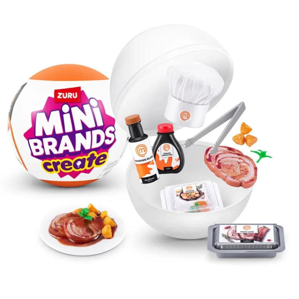 Zuru Surprises Mystery Mini Brands Blind Box Foodie Creat MasterChef Ball Surprise Collectibles Miniature Miniatures Food Toys